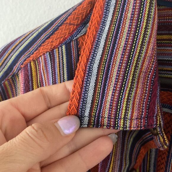 NWOT The Territory Ahead Orange Striped Button Down Shirt - Picture 12 of 13